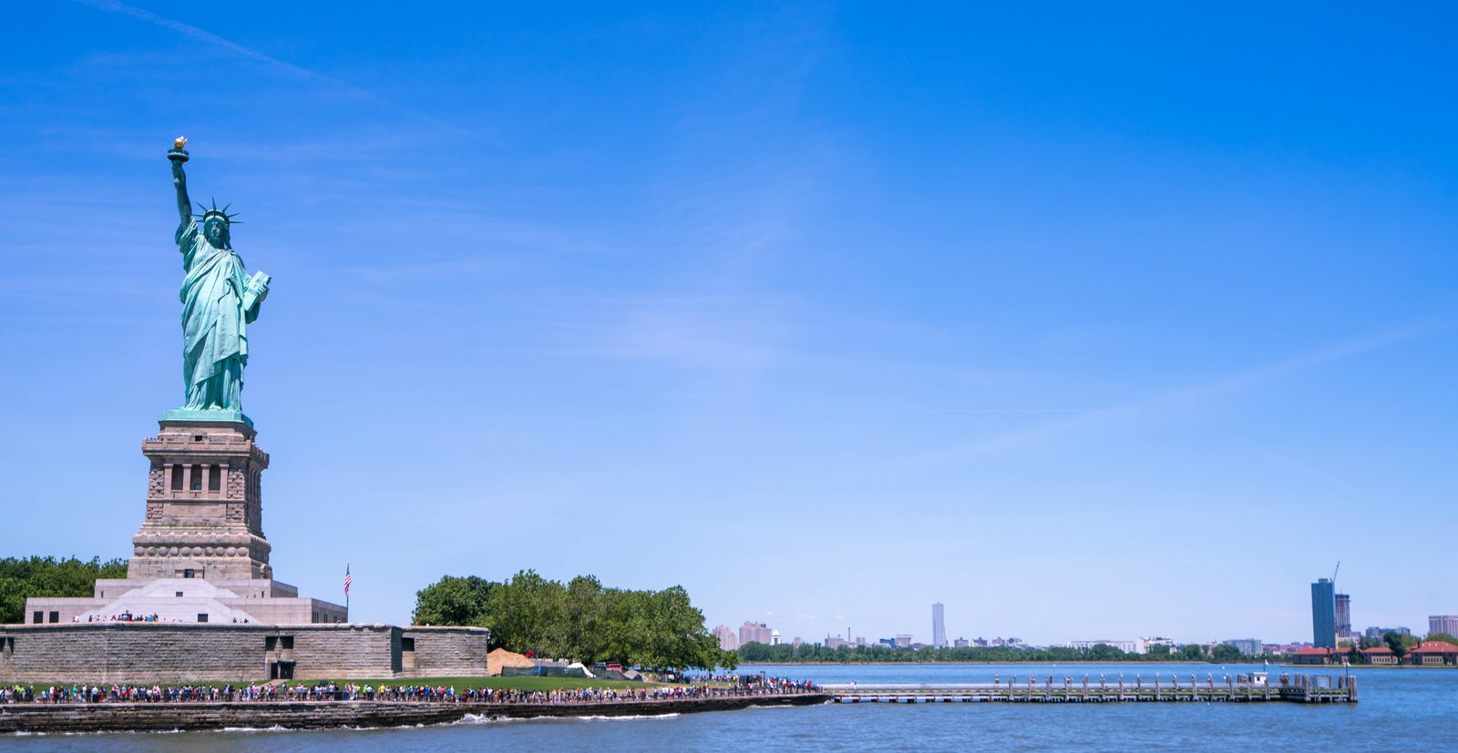 Statue of Liberty from the harbor